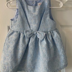Blue Holiday Dress with bloomers 12mo